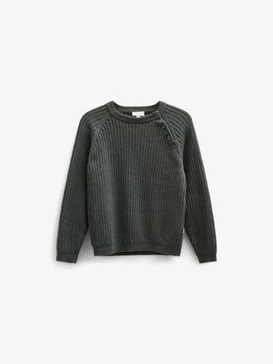 Strikket Bomuldssweater - Kids - Forest Green | 100689 Jett