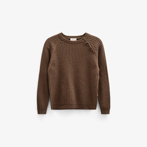 Strikket Bomuldssweater - Kids - Coffee | 100691 Jett