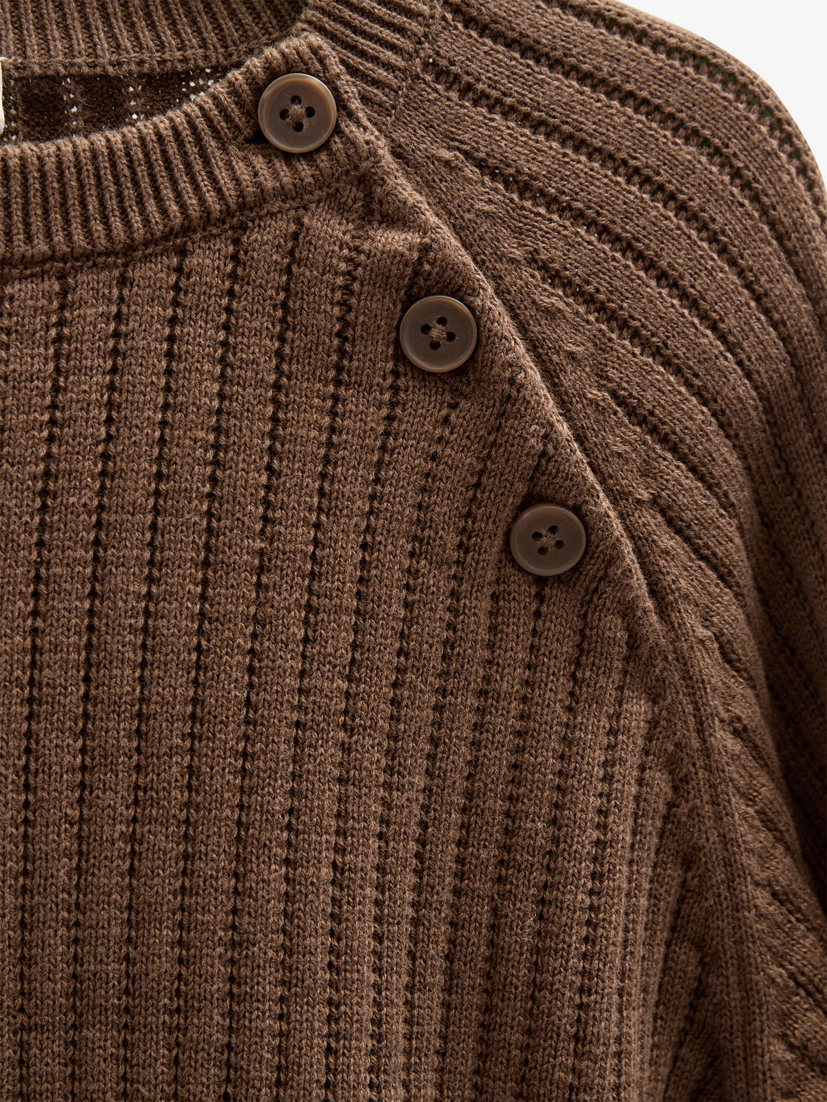 Strikket Bomuldssweater - Tween - Coffee | 100692 Jett