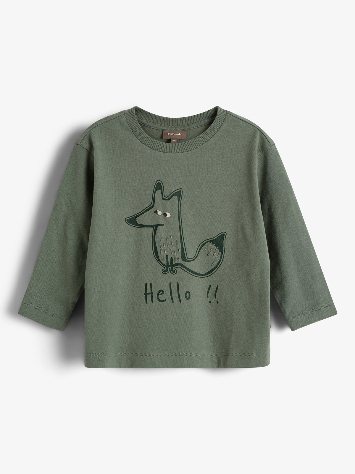 Foxie langærmet T-shirt - Little - Green