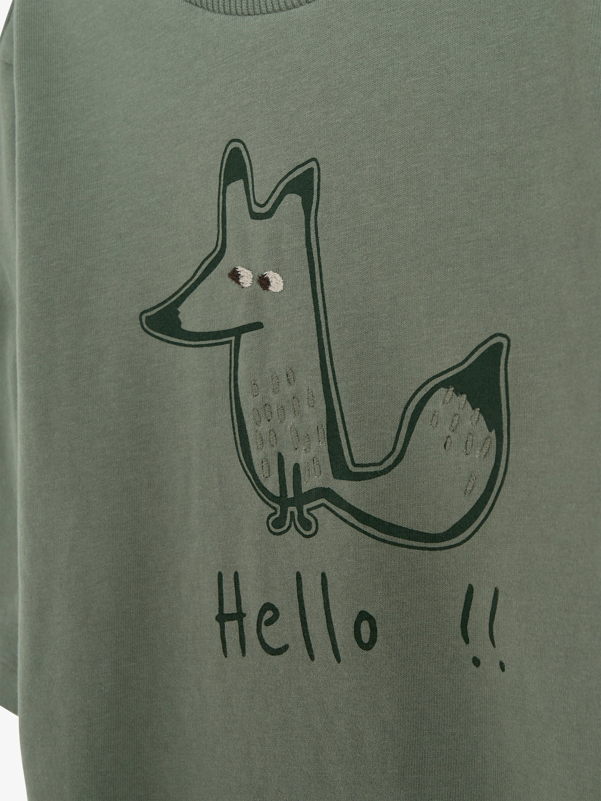 Foxie langærmet T-shirt - Little - Green