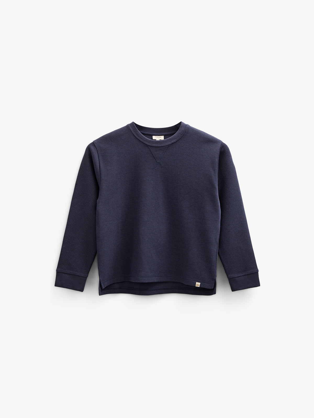 Langærmet T-shirt med struktur - Kids - Navy | 100703 Malthe