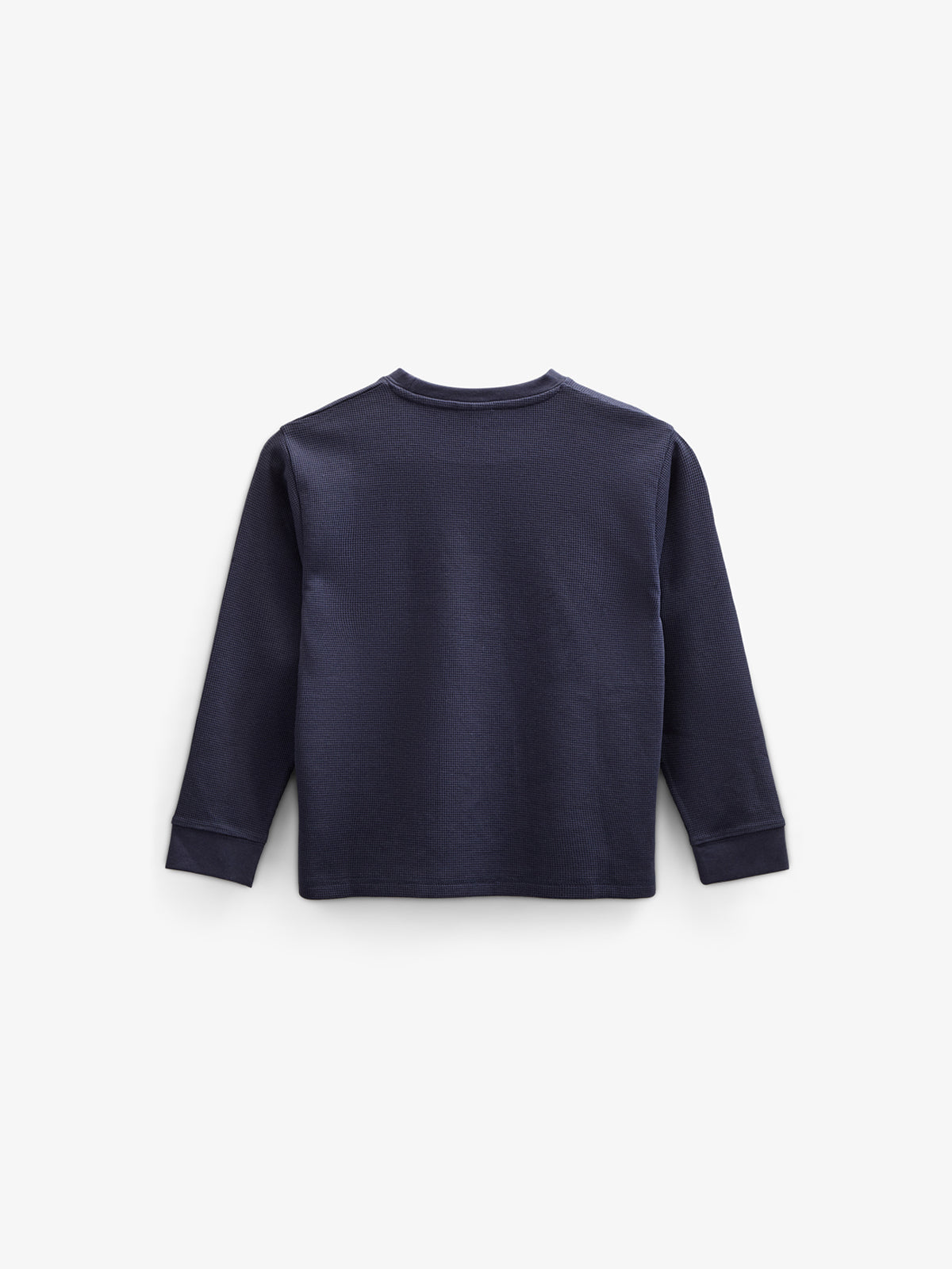 Langærmet T-shirt med struktur - Kids - Navy | 100703 Malthe