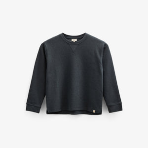 Langærmet T-shirt med struktur - Kids - Forest Green | 100707 Malthe