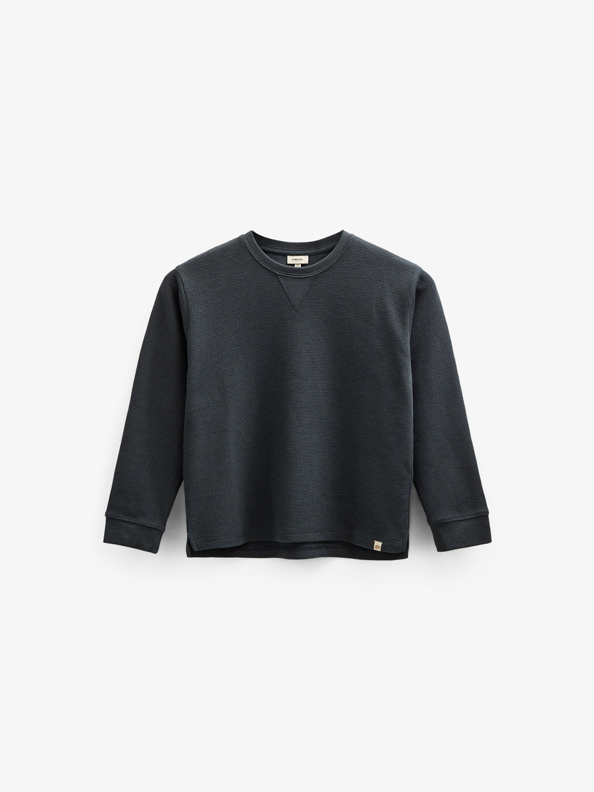Langærmet T-shirt med struktur - Kids - Forest Green | 100707 Malthe