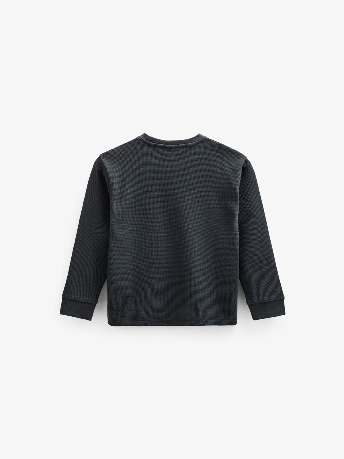Langærmet T-shirt med struktur - Kids - Forest Green | 100707 Malthe