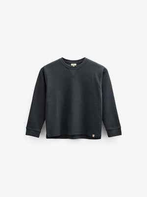 Langærmet T-shirt med struktur - Tween - Forest Green | 100708 Malthe