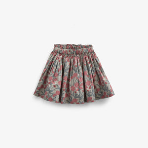 Nederdel i Printet bomulds-poplin - Tween - Rose / Green | 100718 Amy