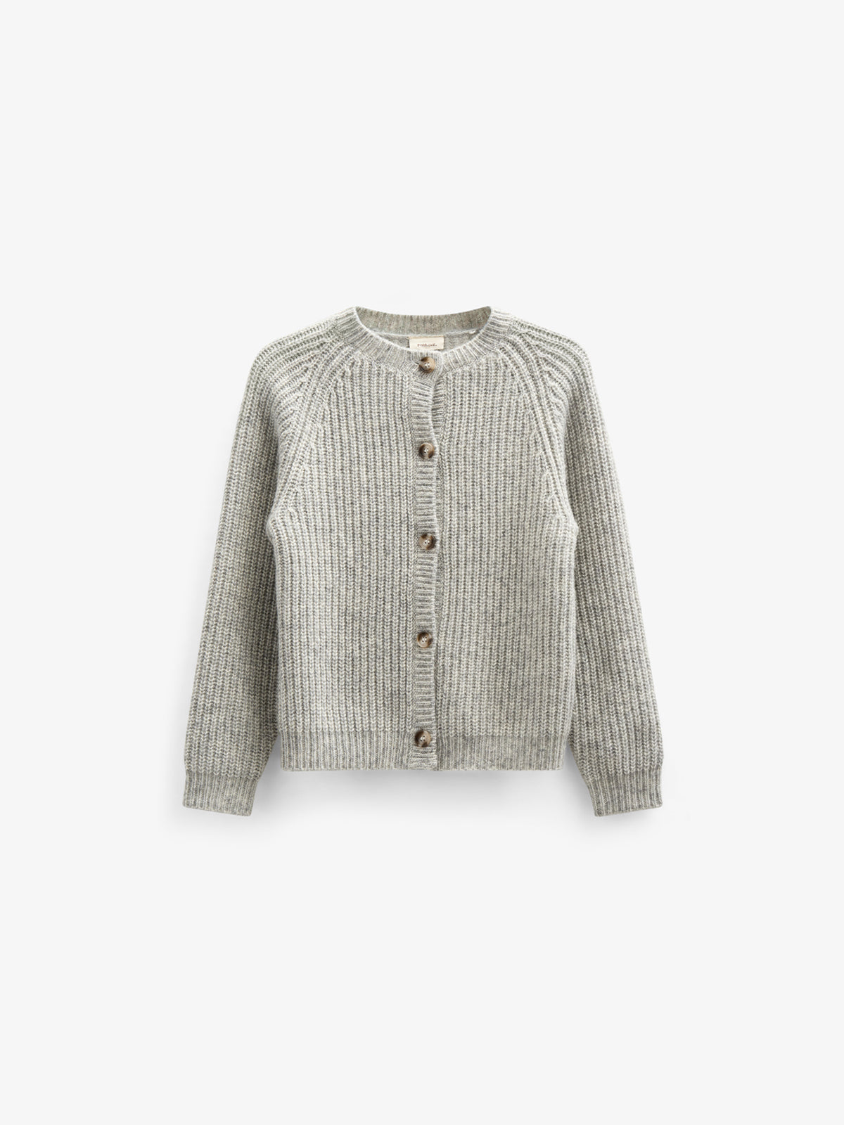 Cardigan i Uldmix - Kids - Grey Melange | 100746 Cork