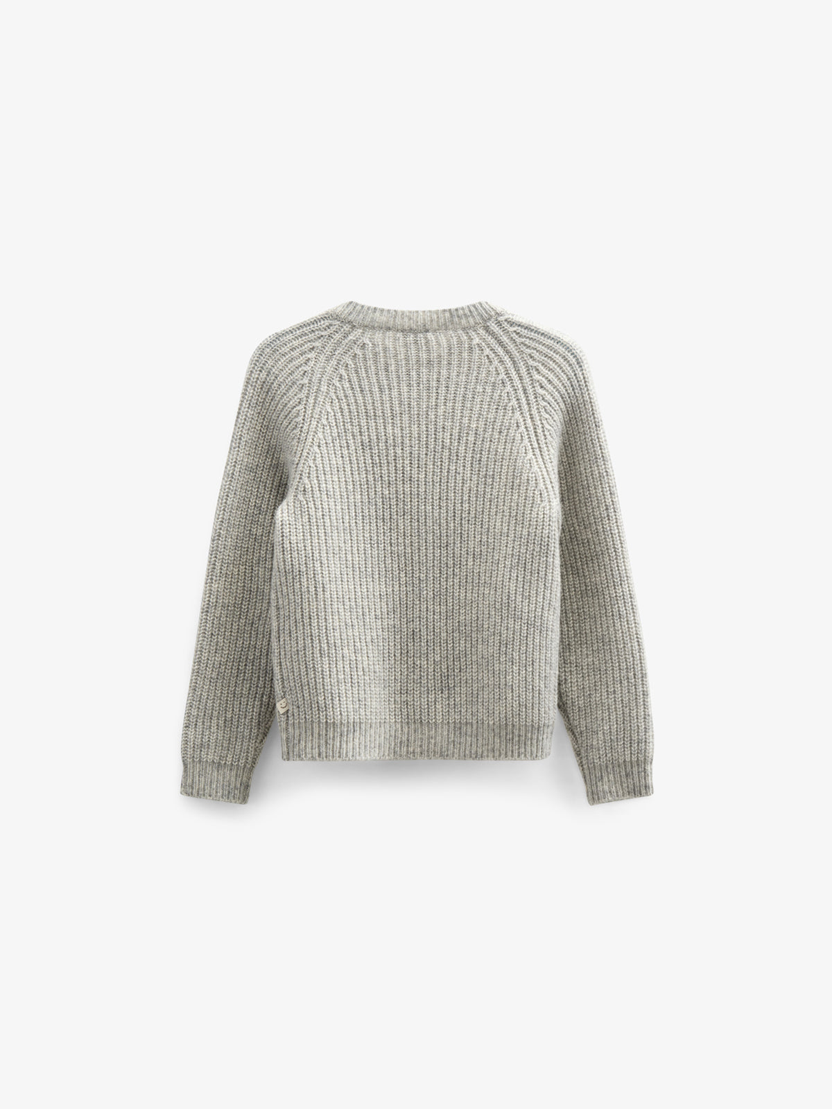 Cardigan i Uldmix - Kids - Grey Melange | 100746 Cork
