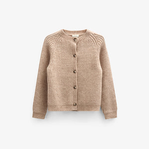 Cardigan i Uldmix - Kids - Beige Melange | 100748 Cork