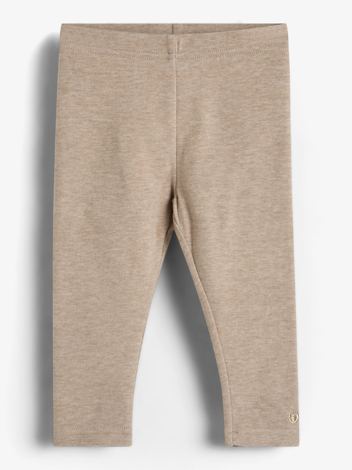 Leggings i plysjersey - Little - Beige Melange