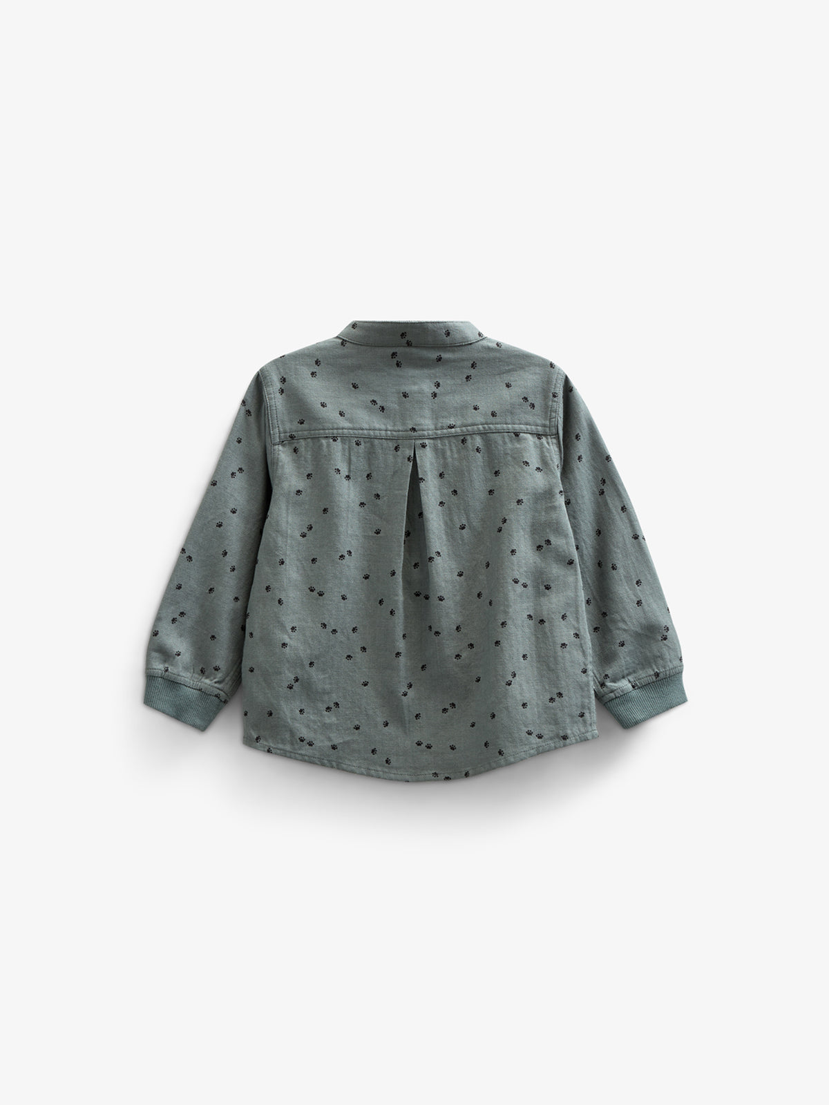 Skjorte i sildebensvævet Bomuld m. Print - Kids - Dark Dusty Green | 100761 Edward
