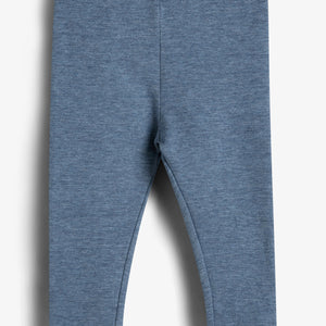 Leggings i plysjersey - Kids - Blue Melange