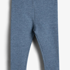 Leggings i plysjersey - Little - Blue Melange