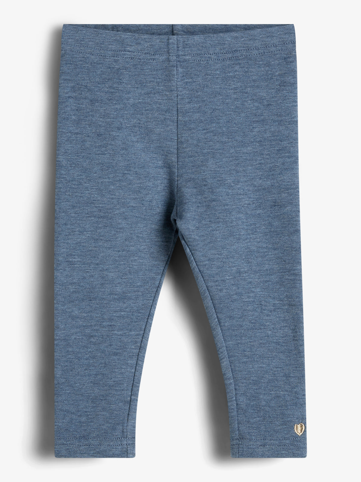 Leggings i plysjersey - Little - Blue Melange