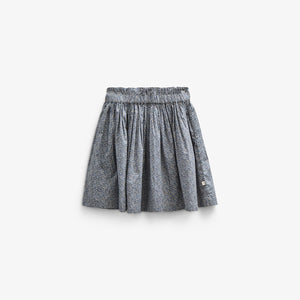 Nederdel bomulds-poplin med print - Tween - Blue | 100795 Allie