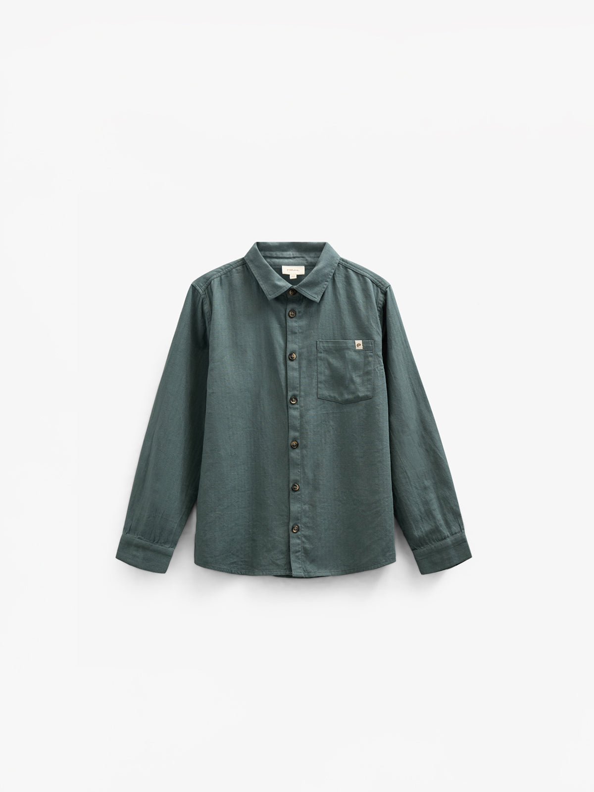 Skjorte i sildebensvævet Bomuld - Tween - Dark Dusty Green | 100805 Edward
