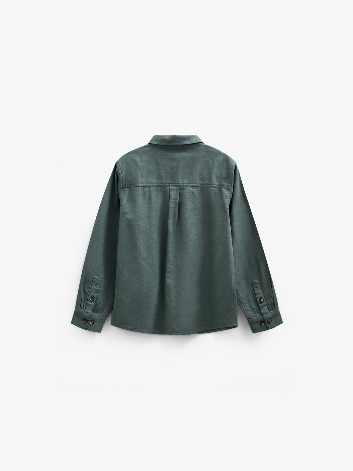Skjorte i sildebensvævet Bomuld - Tween - Dark Dusty Green | 100805 Edward