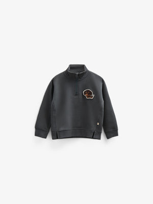 Sweatshirt med kort lynlås - Kids - Forest Green | 100810 Tristan
