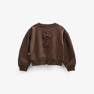 Sweatshirt med sløjfedetaljer - Kids - Chocolate | 100814 Ruth