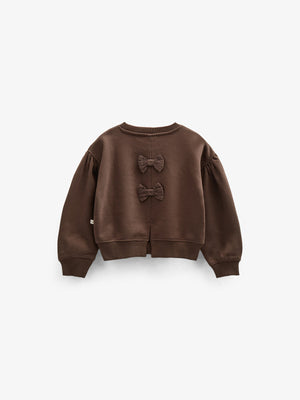 Sweatshirt med sløjfedetaljer - Kids - Chocolate | 100814 Ruth