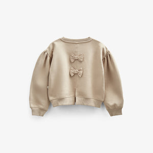 Sweatshirt med sløjfedetaljer - Kids - Caffe Latte | 100816 Ruth