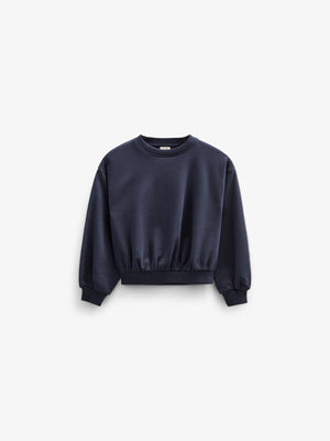 Sweatshirt med balonærmer - Tween - Navy | 100818 Joanna