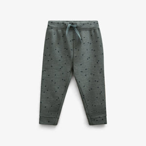 Jersey Joggers med Print - Kids - Dark Green Melange | 100822 Tyler