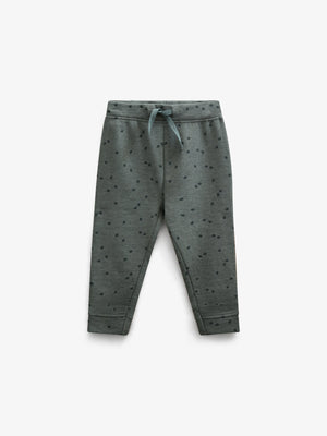 Jersey Joggers med Print - Kids - Dark Green Melange | 100822 Tyler