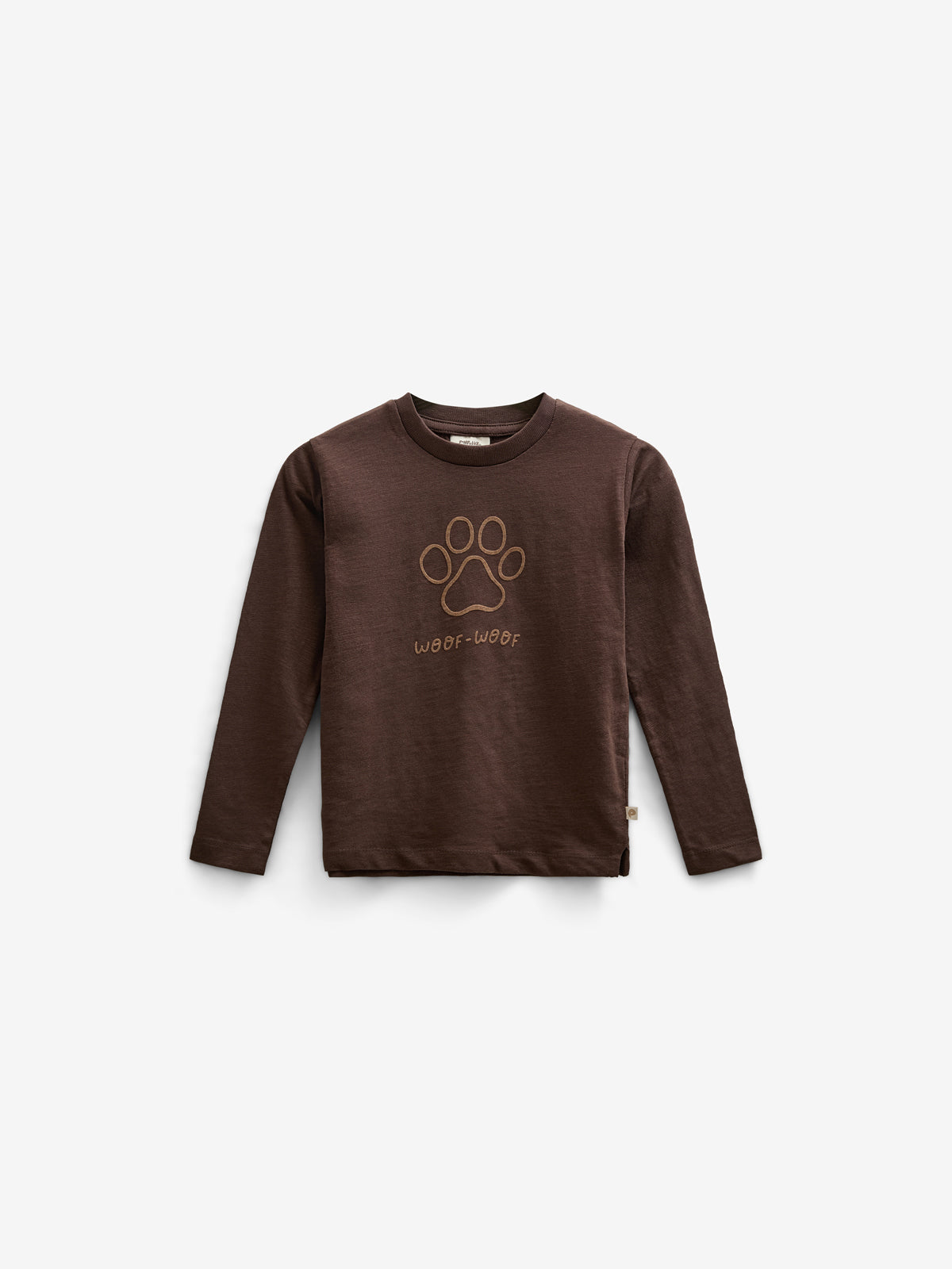 Langærmet T-shirt i Slub Jersey - Kids - Chocolate | 100832 Kevin