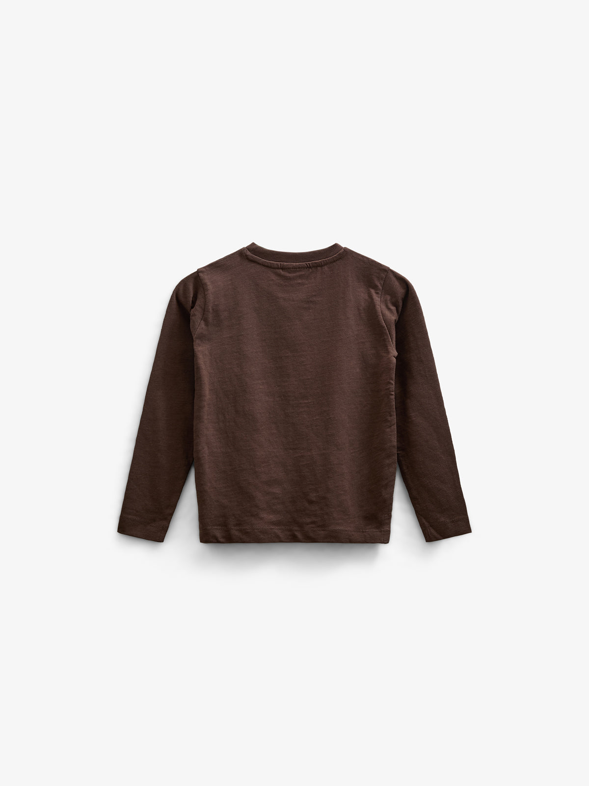 Langærmet T-shirt i Slub Jersey - Kids - Chocolate | 100832 Kevin