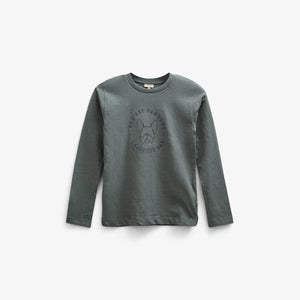 Langærmet T-shirt i Slub Jersey - Tween - Dusty Dark Green | 100835 Kevin