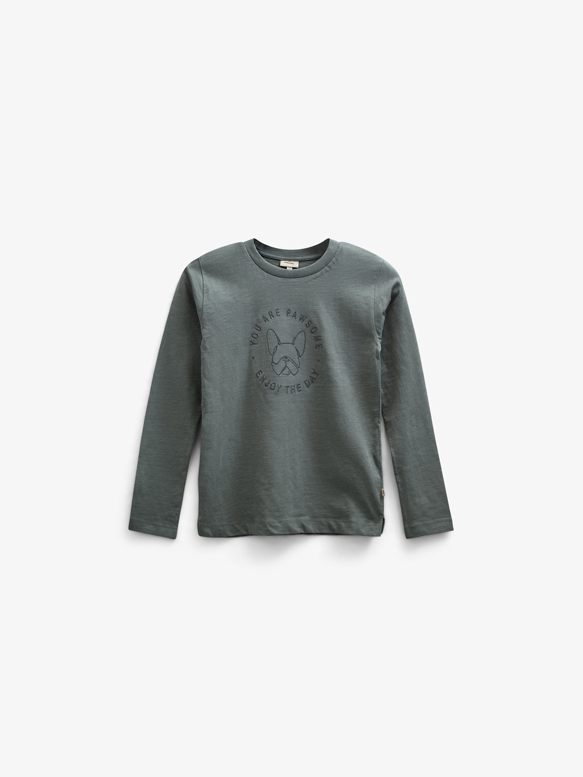 Langærmet T-shirt i Slub Jersey - Tween - Dusty Dark Green | 100835 Kevin
