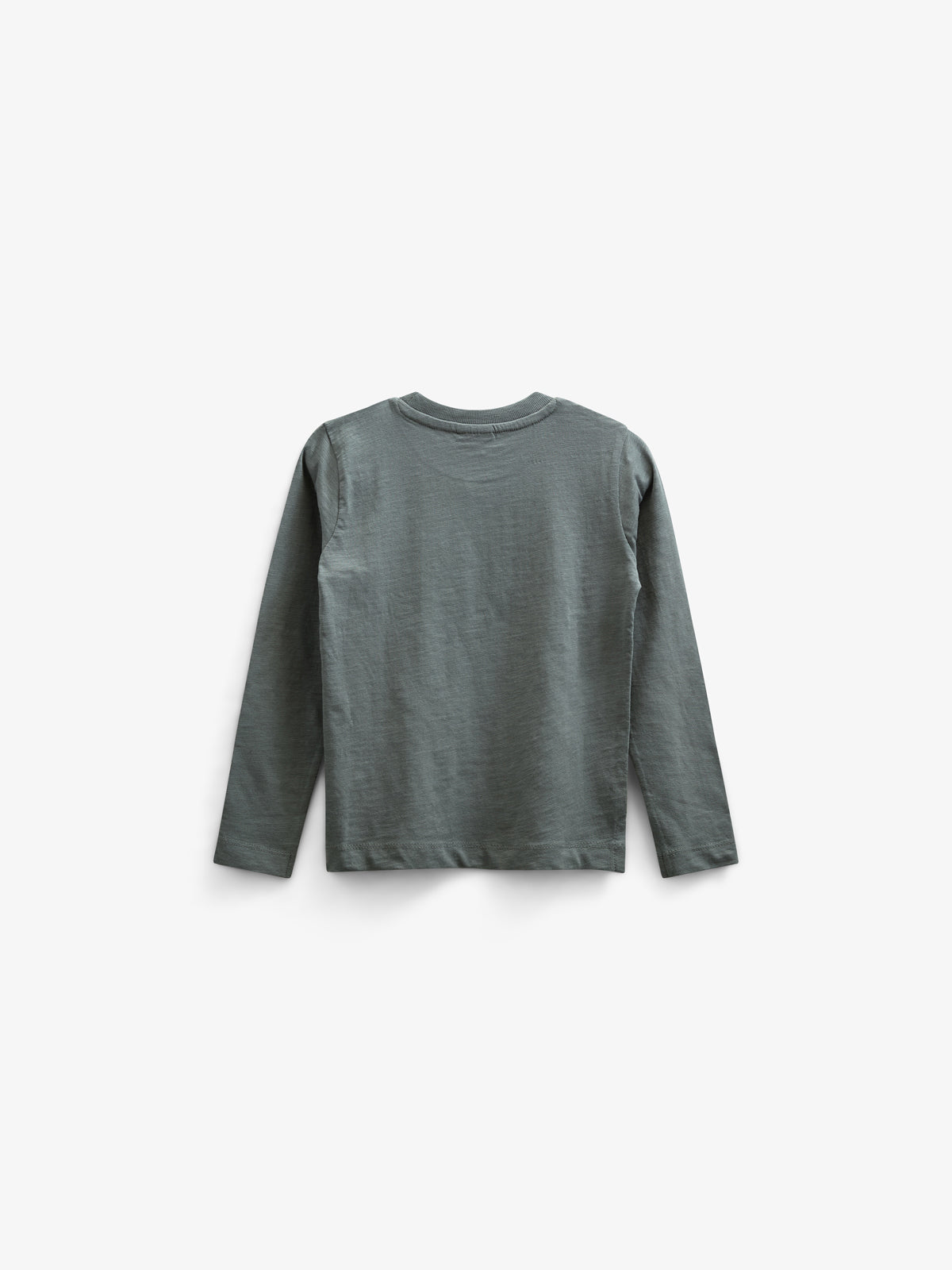Langærmet T-shirt i Slub Jersey - Kids - Dusty Dark Green | 100834 Kevin