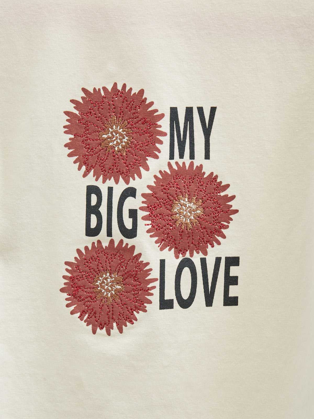 Jersey Bluse med flæseærmer og Print foran - Kids - Off White | 100844 Demi