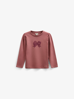 Langærmet T-shirt i m. Print - Tween - Old Rose | 100847 Kendell