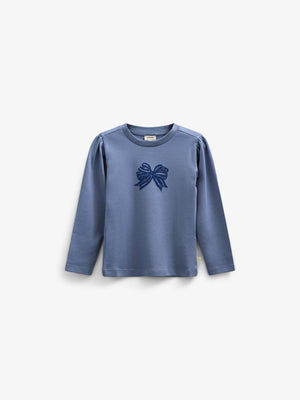 Langærmet T-shirt i m. Print - Tween - Blue | 100851 Kendell