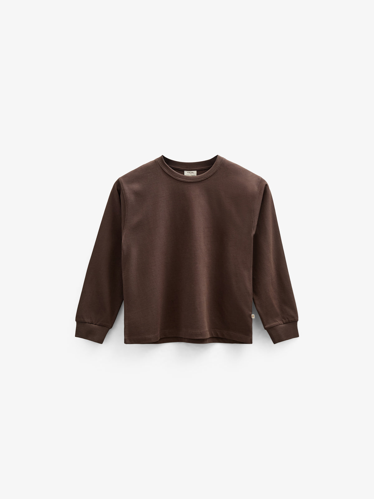 Oversize langærmet T-shirt - Tween - Chocolate | 100852 August