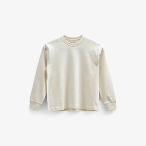 Oversize langærmet T-shirt - Tween - Off White | 100853 August
