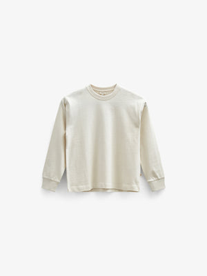Oversize langærmet T-shirt - Tween - Off White | 100853 August