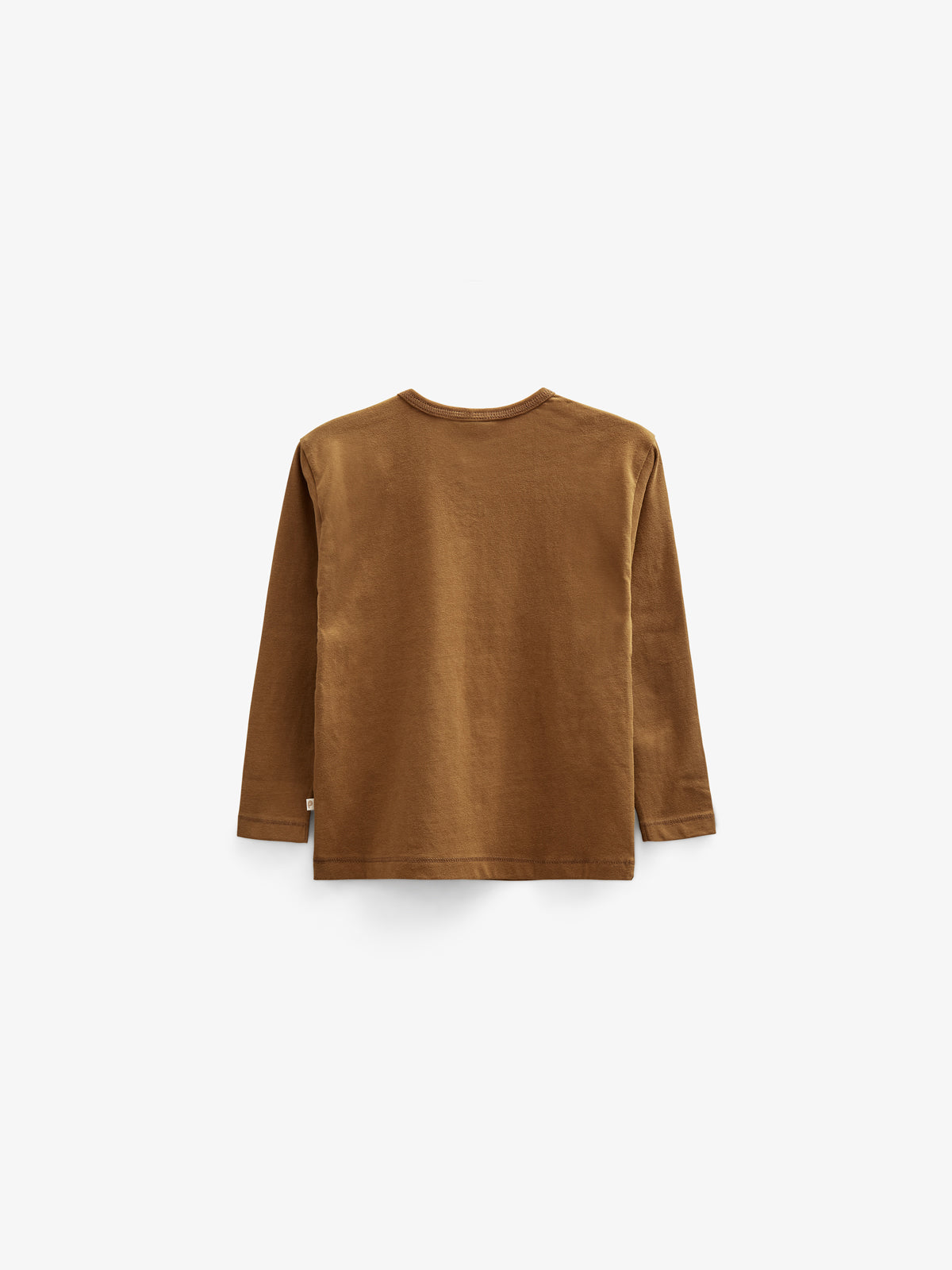 Langærmet T-shirt med Broderi - Kids - Walnut | 100854 Brandon