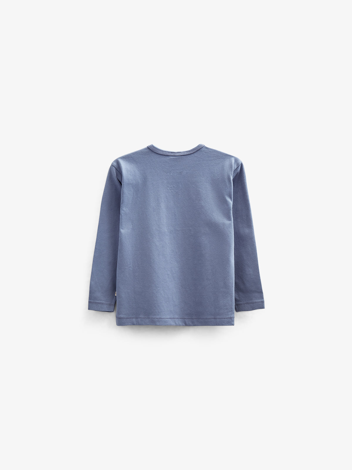Langærmet T-shirt med Broderi - Kids - Blue | 100858 Brandon