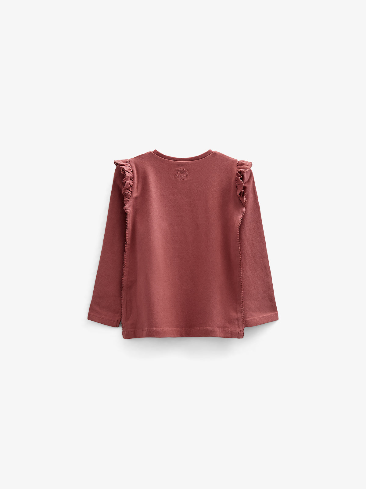 Jersey-bluse med flæser - Tween - Vintage Red | 100861 Talia