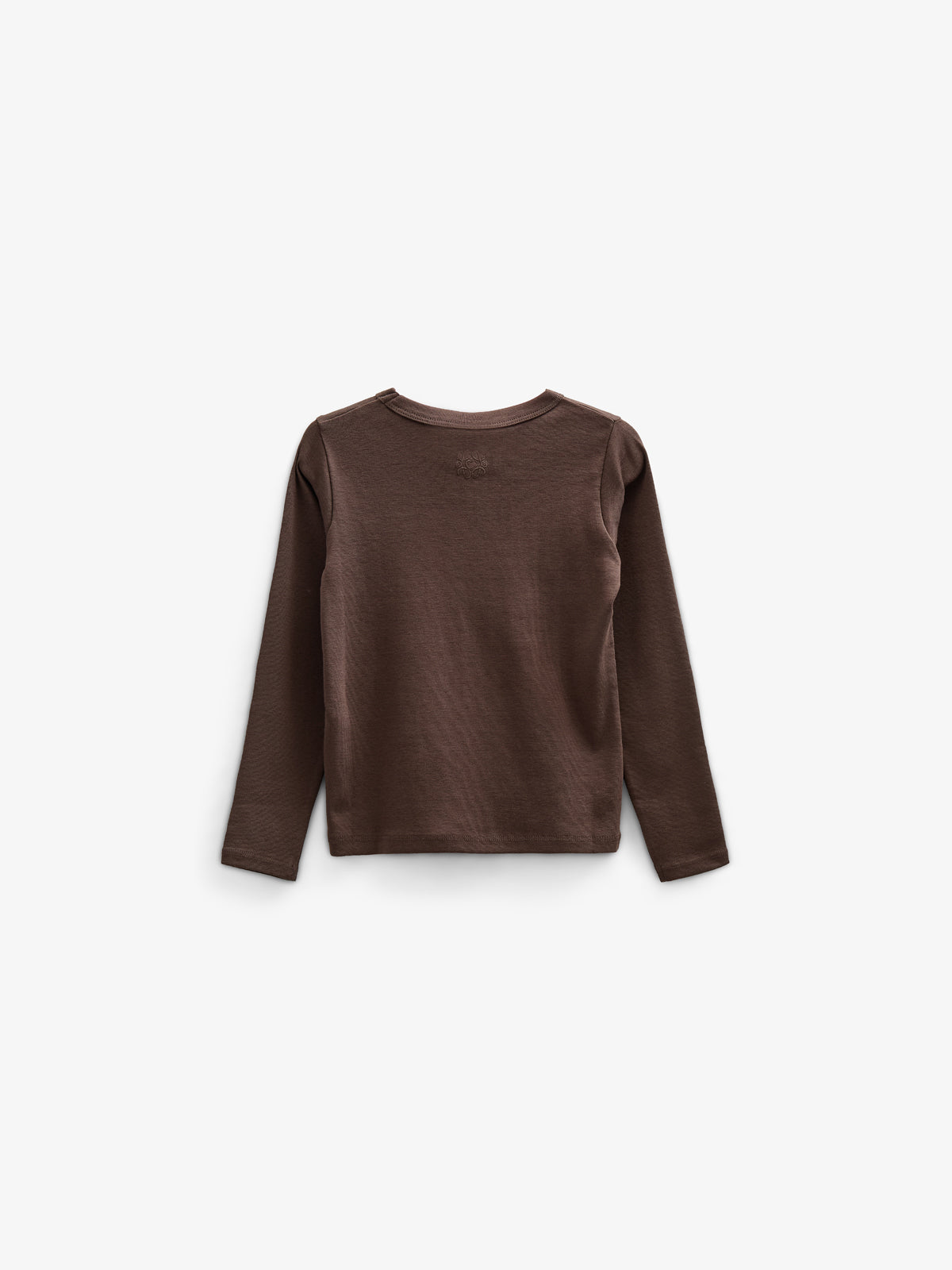 Langærmet T-shirt med brystlomme - Kids - Chocolate | 100870 Sienna