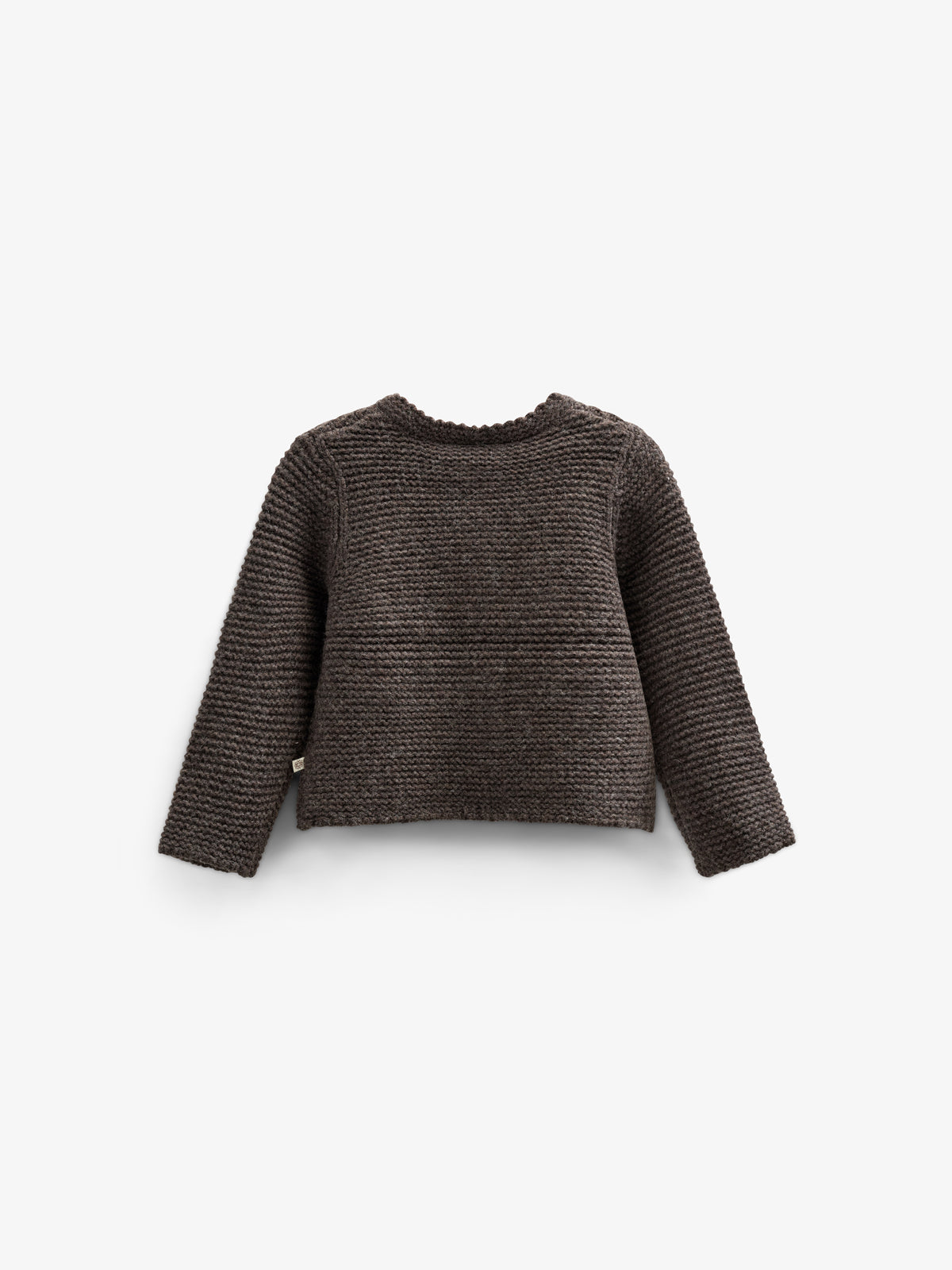 Cardigan i Uldstrik - Kids - Chocolate Melange | 100876 Maya