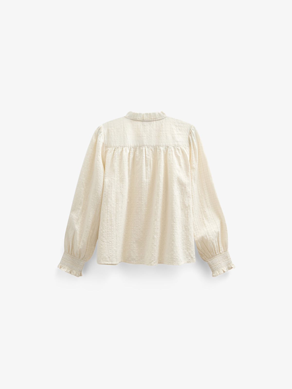 Bomulds-Bluse med stolpelukning - Tween - Off White | 100880 Claire
