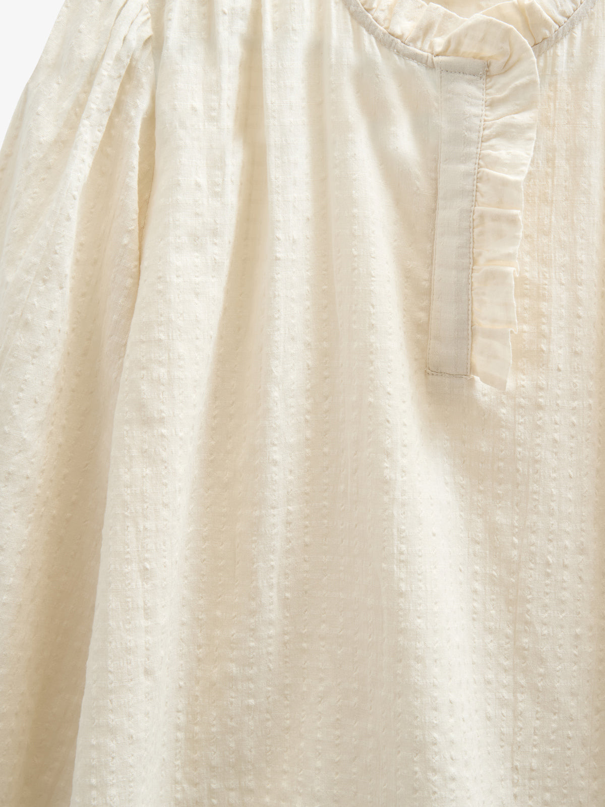 Bomulds-Bluse med stolpelukning - Tween - Off White | 100880 Claire