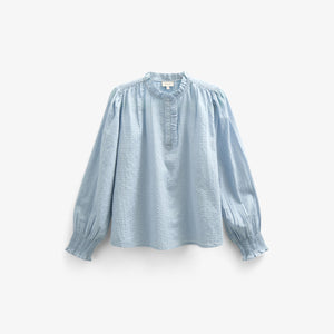Bomulds-Bluse med stolpelukning - Tween - Light Blue | 100882 Claire