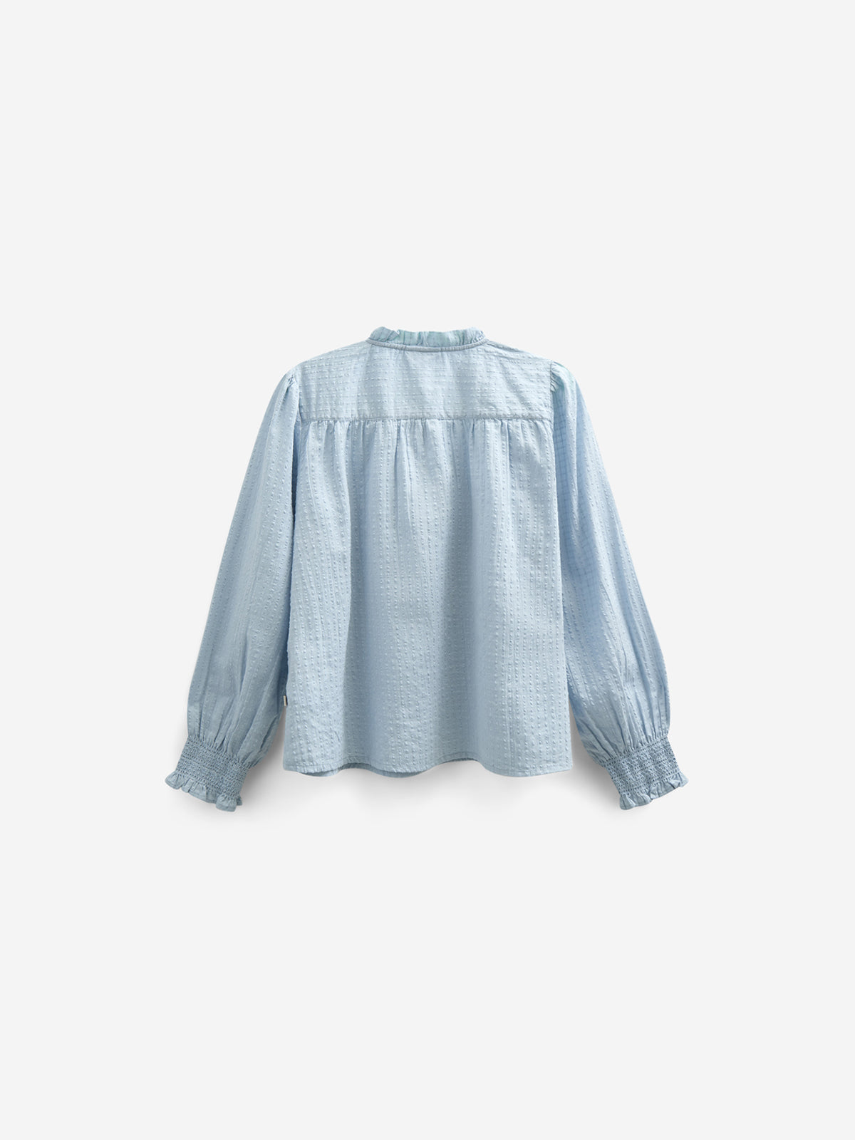 Bomulds-Bluse med stolpelukning - Tween - Light Blue | 100882 Claire